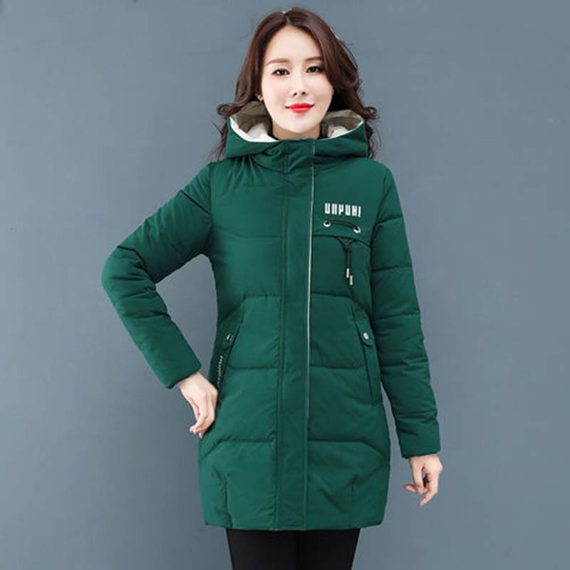 Plus Size Padded Down Jacket Ladies Mid-length Winter Wear