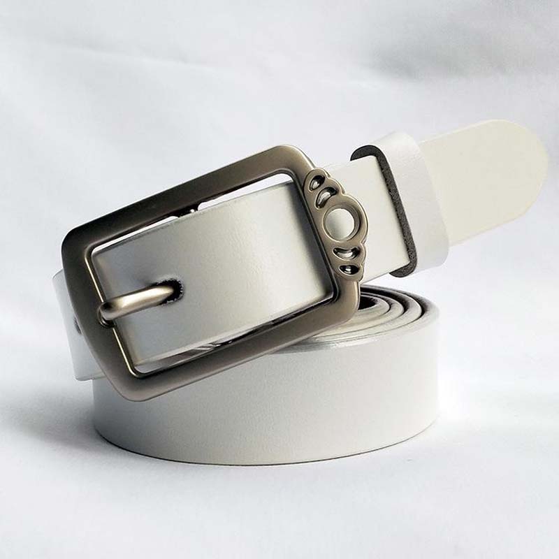Belt Pin Buckle Ladies Leather Cow Leather Retro Versatile Belt Korean Decorative Fashion