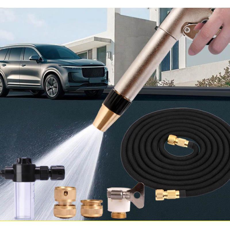 High Pressure Car Wash Water Gun Hose Telescopic Suit Magic Hose Watering Flowers Flushing Toilet Artifact Antifreeze Car Washing Tool