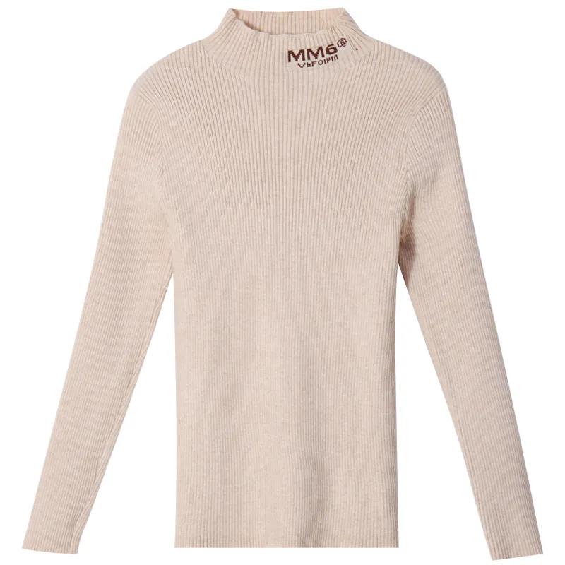 Half Turtleneck Bottoming Shirt Women's Autumn and Winter Outer Wear All-match Slim Short Pullover Sweater