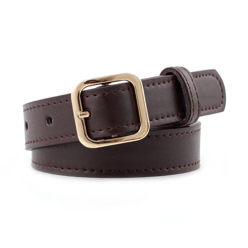 Small Square Buckle Ladies Belt Multicolor Wild Jeans Belt Student Fashion Decorative
