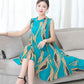 Cotton Silk Dress Female Summer Mother Sleeveless Mid-length Loose Large Home Night Skirt Beach Skirt