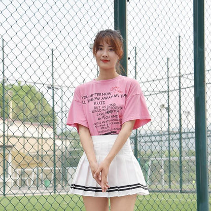 Summer Women Pleated Skirt College Style Anti-lightening Thin High Waist Sexy Mini A-line Skirt