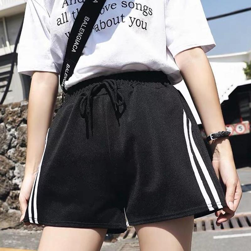 Summer Five-point Shorts Female Student Casual Pants Korean Version of The Wild Elastic Sports Wear Wide-leg Pants