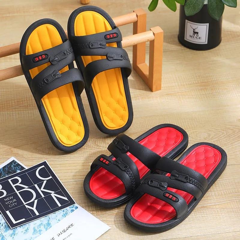 Men's Slippers Summer Wear Personalized Flip-flops Thick Bottom Beach Slippers Home One Word Sandals Outdoor Slippers