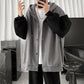 Cardigan Stitching Color Loose Zipper Casual All-match Hooded Long-sleeved Couple Jacket Warm Comfortable and Breathable