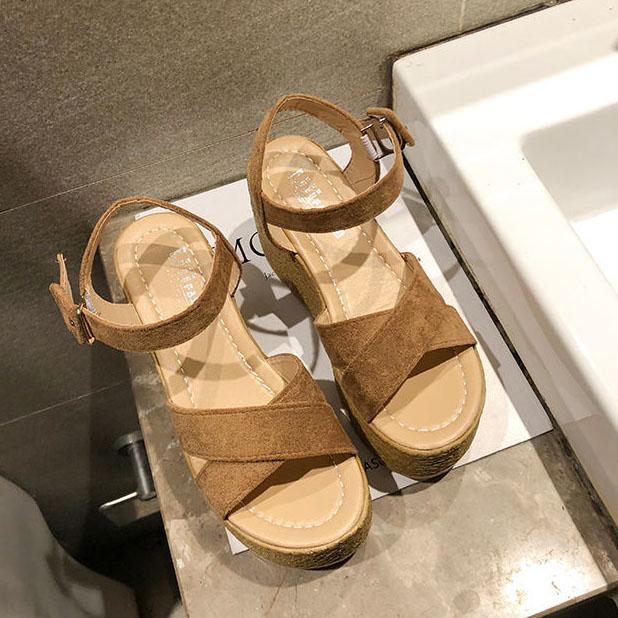 Women's Vintage Party High Heels Sandals Summer Sandals Wedges Heeled Cool Shoes Casual Versatile Club Non-slip Roman Sandals