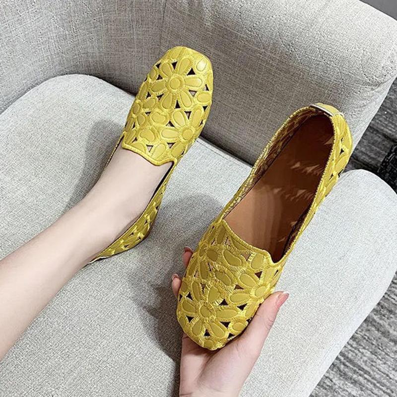 Large Size Square Toe Loafers Women Spring  Shoes Women Flat Shoes Soft Sole Comfortable Loafer Shoes