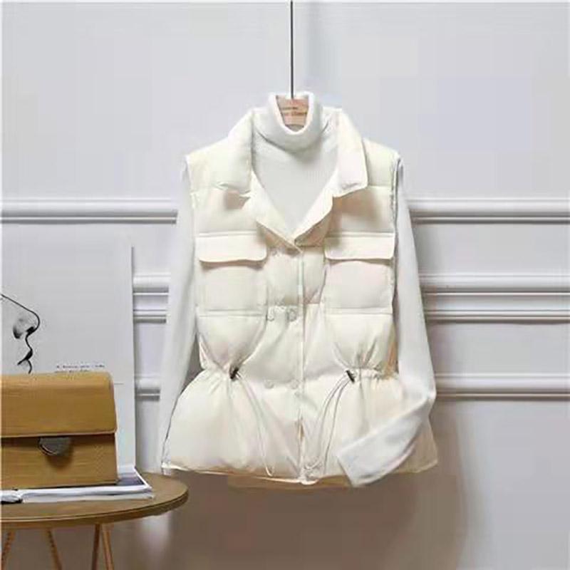 New Ultra Light Down Vest Women Short Vest Windproof Lightweight Warm Waistcoat Female White Duck Down Down Coat Sleeveless