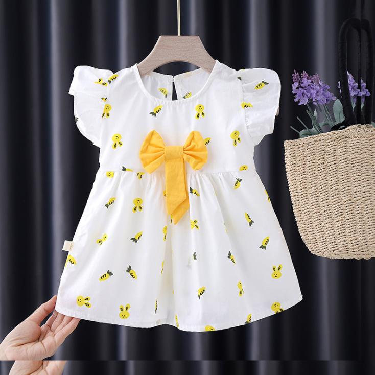 Summer  Korean Style Baby Girls' Dress 0-4 Year Old Children Lovely A-line Princess Dress Children's Dress