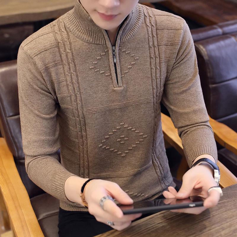 Sweater Men Casual Pullover Men Autumn Slim Fit Mens Sweaters Knitted Cashmere Wool Pull Homme