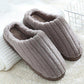 Autumn and Winter Home Indoor Warmth Couple Plush Household Non-slip Platform Confinement Shoes