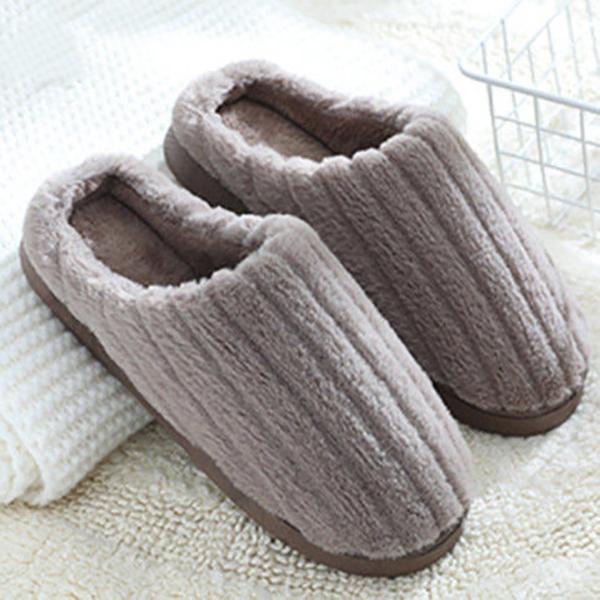 Autumn and Winter Home Indoor Warmth Couple Plush Household Non-slip Platform Confinement Shoes