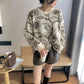 Autumn  Winter Korean Style Loose Thick Knit Sweater Irregular Pullover Short Long Sleeve Sweater Top Women