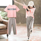 Girl Teenage Children's School Clothing Fashion 2pcs T-shirt and Harem Pants Children Casual Sets Summer Suits Girl Sports Clothes