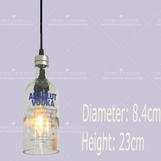 American Country Single Head Wine Bottle Chandelier Bar Cafe RETRO Art Creation Color Chandelier