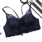 Ladies Push Up Lace Bra Ladies 3/4 Cup Bow Sexy No Wire Front Buckle Lace Beauty Back Lingerie Breathable One Piece