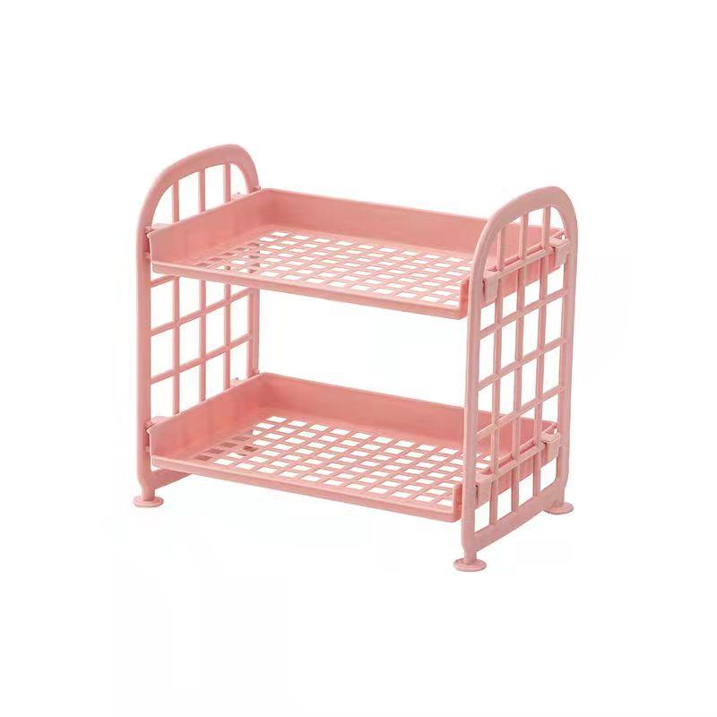 Multifunction Double Layer Storage Holder For Kitchen Bathroom Makeup Organizer Display Shelf