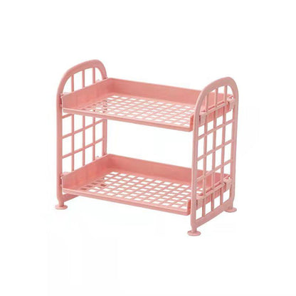 Multifunction Double Layer Storage Holder For Kitchen Bathroom Makeup Organizer Display Shelf