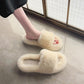 Fashionable Furry Cotton Slippers Ladies Slippers Keep Warm In Autumn and Winter Leisure Home Furnishing