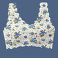 Seamless Ice Silk Fabric Lace Lace Beautiful Back No Steel Rings Gathering Sports Thin Anti-sagging Vest Floral Bra