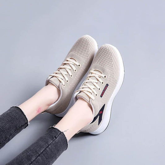 Spring Autumn Fashion Casual Sports Women's Shoes Korean Version All-match Breathable Mesh Sports Shoes Thin Single Shoes
