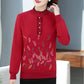 Autumn and Winter Thickened Velvet Sweater Knitted Long-sleeved Bottoming Shirt Middle-aged Pullover Casual Sweater
