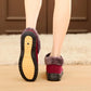 Winter Cotton Shoes Women's Flannel Surface Plus Velvet Thickening Warm Mother Shoes Tendon Bottom Non-slip