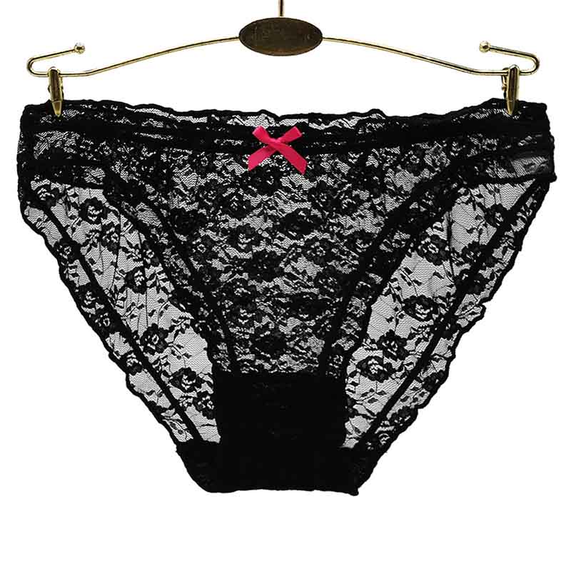 6 Pieces/set of Pure Cotton Underwear Women T-back Sexy Fashion Large Size Lace Solid Color Underwear