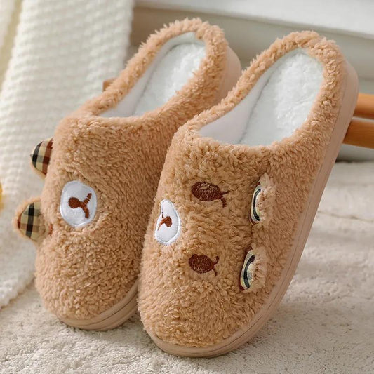 Couple Cotton Slippers Autumn and Winter Cotton Slippers Men and Women Cute Slippers