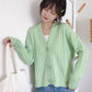 Spring and Autumn Knitted Loose Sweater All-match Long-sleeved Cardigan Sweater Fashion Solid Color Female Jacket
