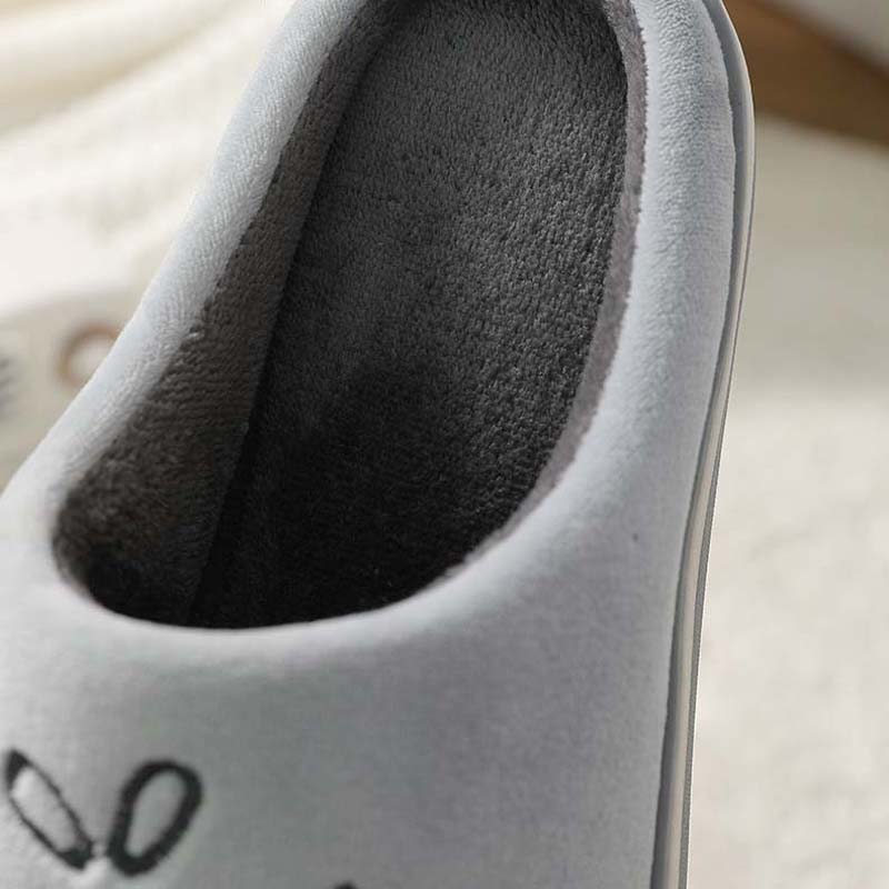 Men's Cotton Slippers Winter Plus Velvet Thick Indoor Warm Non-slip Cotton Slippers