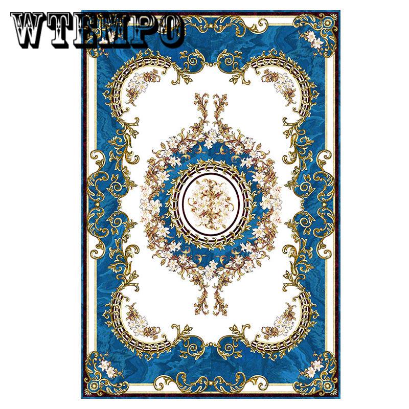 Palace wind  Geometric Printed Carpets For Living Room  Anti-slip Carpet Kids Bedroom
