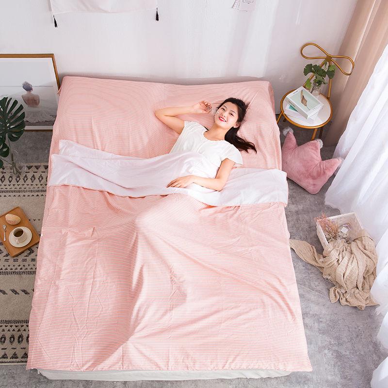 Washed Cotton Sleeping Bag Portable Adult Single Double Hotel Hotel Train Sleeper Travel Dirty Travel Sleeping Bag