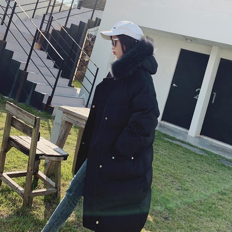 Women's Cotton-padded Jacket Women's Mid-length Coat Korean Style Loose Cotton-padded Clothes Bread Clothes Thick Winter Padded Jacket