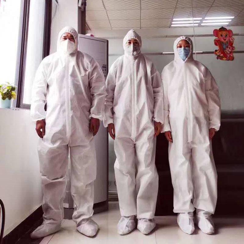 3-layer Disposable Medical Protective Clothing Non-woven Safety Protective Coveralls