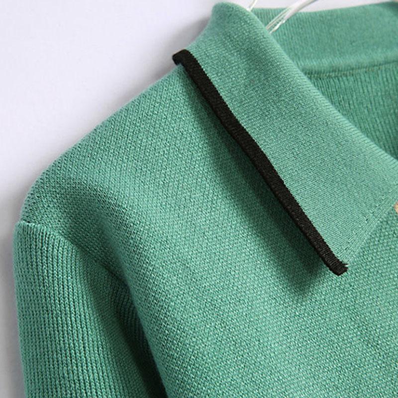 Women's Autumn Suit Knit Sweaters Long Sleeve Pullover Sweater Korean Large Size Loose Base Shirt Set