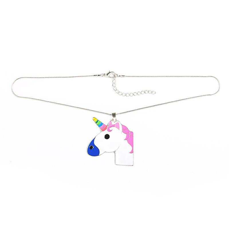 Unicorn Unicorn Pendant Chain Necklace Painted Horse Sweater Chain Batch...