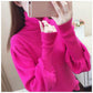 Core-spun High-neck Slim-fit Sweater Women Autumn and Winter Lantern Sleeve Knit Top Fashion Loose Bottoming Shirt Tide
