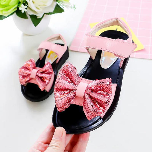Summer New Fashion Sandals with Bow Girls Sandals High Quality Children Shoes Casual Baby Kids Shoes