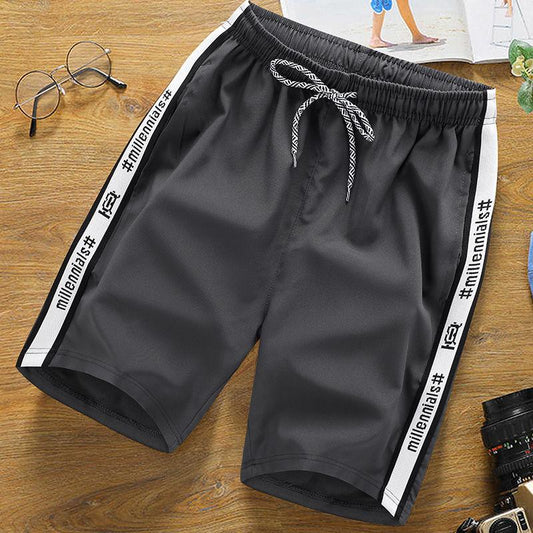 Summer Men's Sports Shorts Trend Loose Big Size Five-point Big Pants Beach Pants Thin Section Breathable Quick-drying Pants