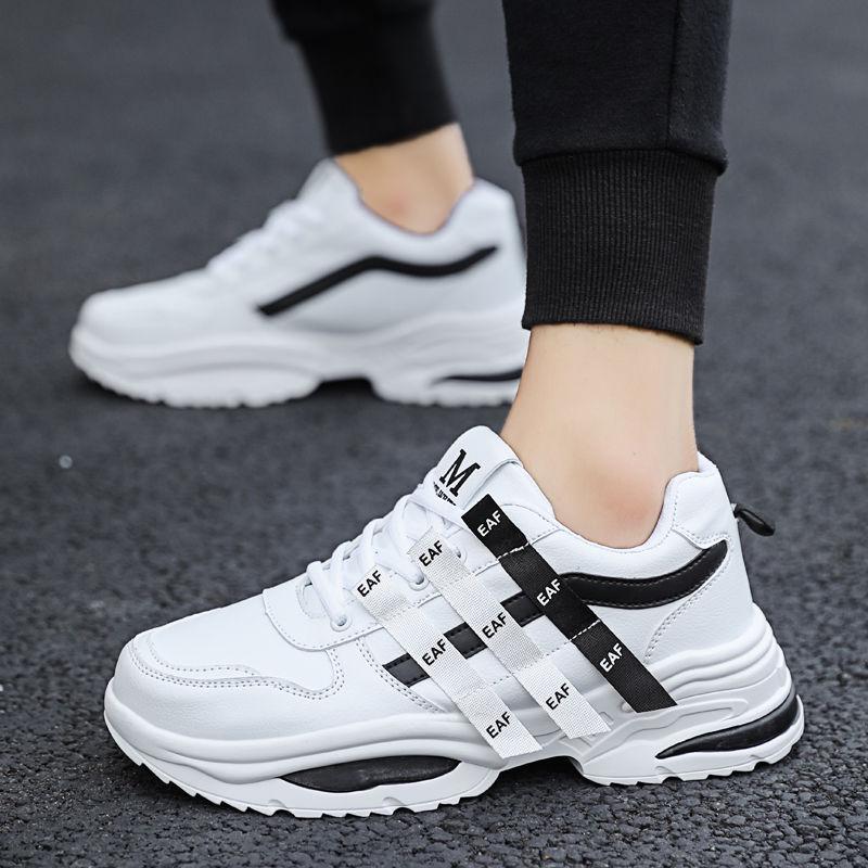 Spring shoes men Daddy shoes Wild casual breathable inner running shoes Solid color daddy shoes