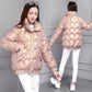 Fashion Trendy Down Cotton Jacket Women Korean Style Short Light Thin Loose Thick Warm Shiny Coat