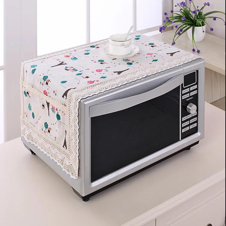 Microwave Dust Cover Household Breathable Dustproof Microwave Protective Cover Home Fabric