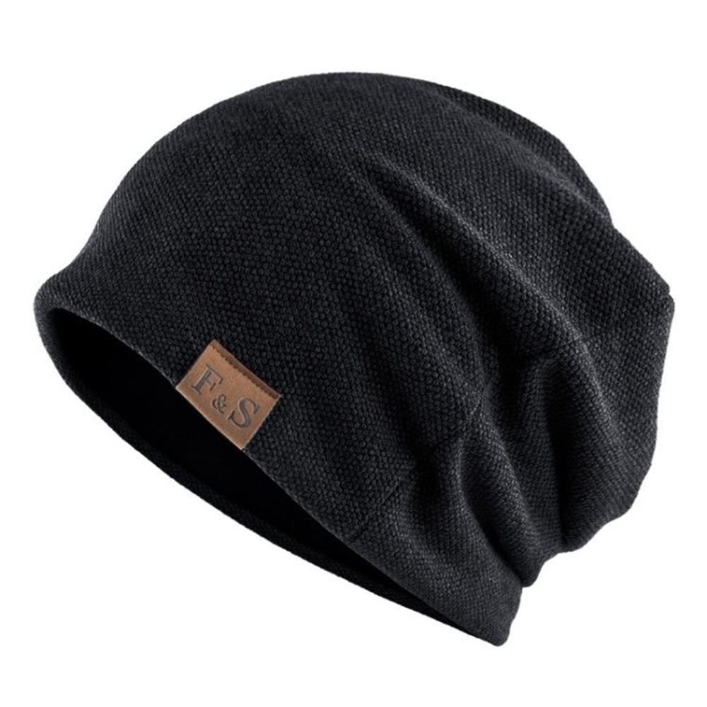 Unisex Pullover Solid Color Hat Loose Casual Knitted Hat Warm Winter Beanie