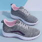 Ladies Flying Woven Sports Shoes Spring and Autumn Mesh Breathable Casual Shoes Non-slip Lightweight Running Shoe