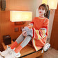 Mid-length Outer Wear Hedging Sweater Dress for Pregnant Women Loose and Versatile Splicing Color Top Fashion Casual Jacket