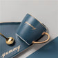 Ceramic European Coffee Cup Luxury Suit with Spoon and Dish Tazas De Café