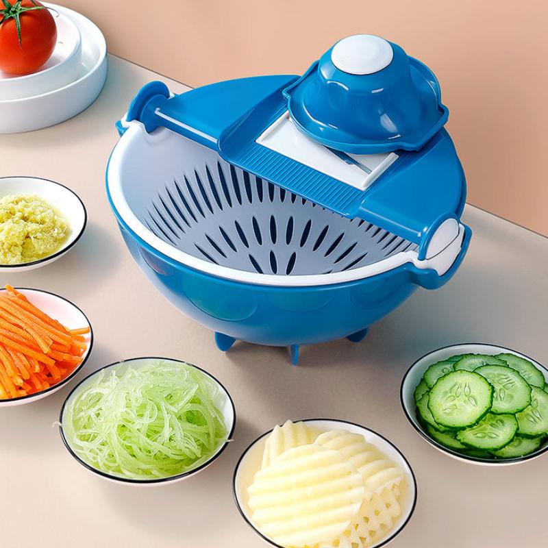 Kitchen Artifact Multifunctional Potato Shredded Vegetable Cutting Machine Household Shredder Grater Slicing and Cutting Flowers Dicing and Grater