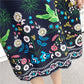 Women's Printed Dress Casual O-neck Short-sleeved Loose Dress Retro Folk Style Loose Mid-length Dress Cotton Fabric Sweat-absorbent and Breathable